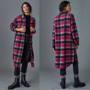 Anthropologie Sanctuary Cora Plaid Shirt Jacket